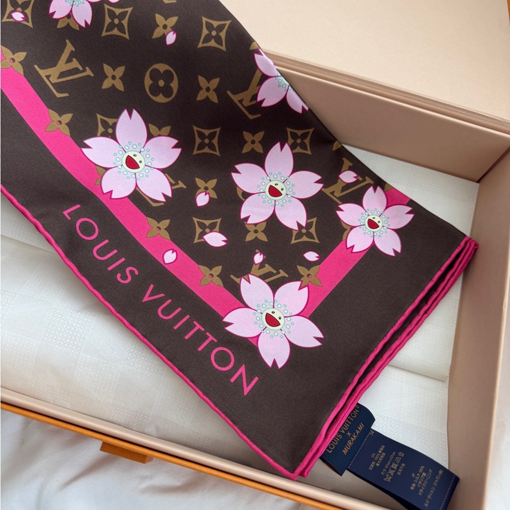 Louis Vuitton x Murakami Cherry Blossom Square 70 Scarf